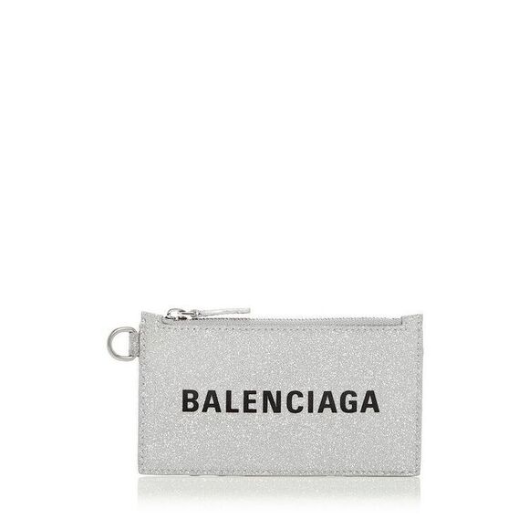 Balenciaga Handbags - Balenciaga Accessories Wallet Leather Cash Glitter Card Case Silver